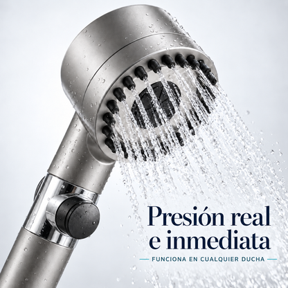 Ducha de Alta Presión con Filtro Purificador · 3 Modos de chorro