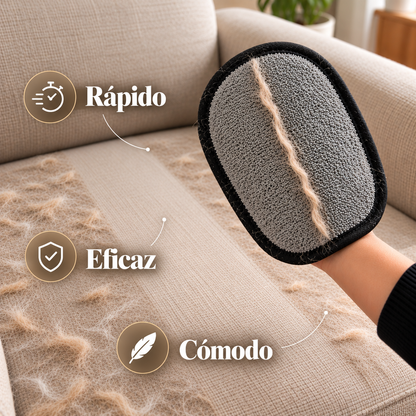 Guante Removedor de Pelo para Mascotas · Reutilizable y Multiuso