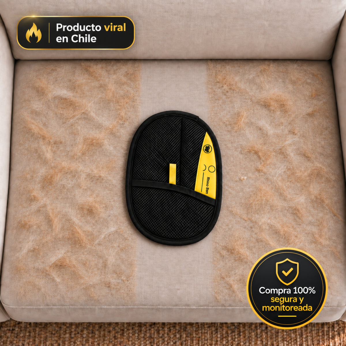 Guante Removedor de Pelo para Mascotas · Reutilizable y Multiuso